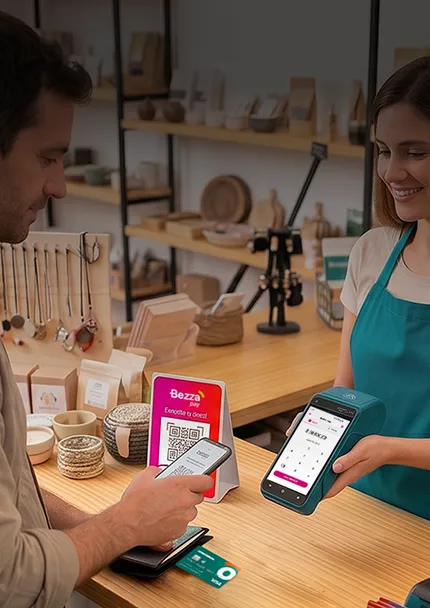 Comercio cobrando con Bezza Pay